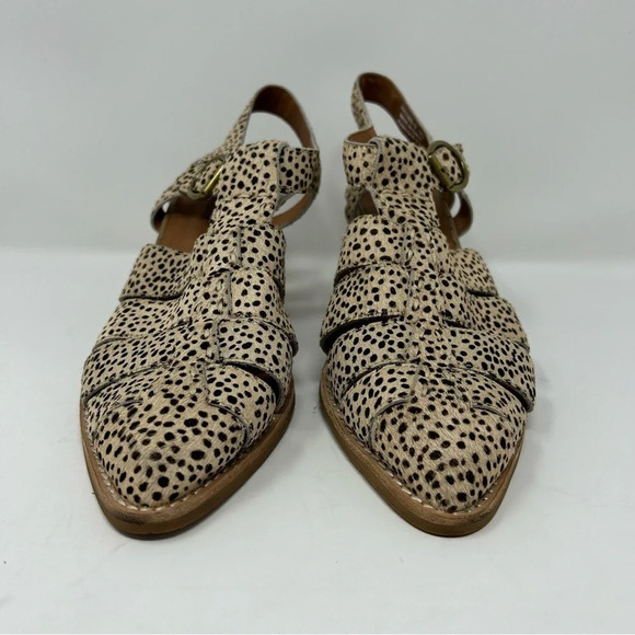 Jeffrey Campbell Angora Calf Hair Sandals Cheetah Size 10 - Picture 11 of 12